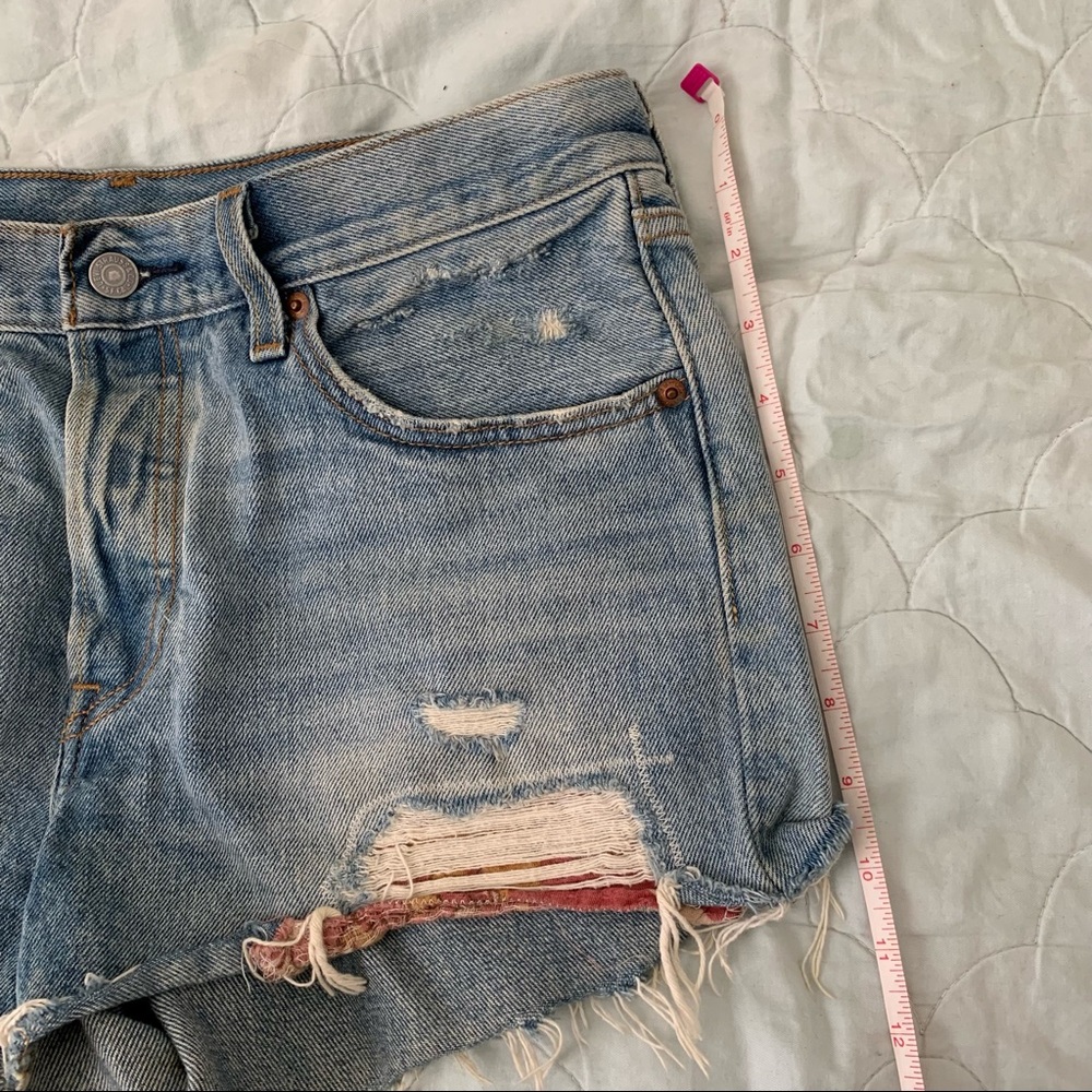 Levi's '501' Patchwork Denim Shorts - image 3